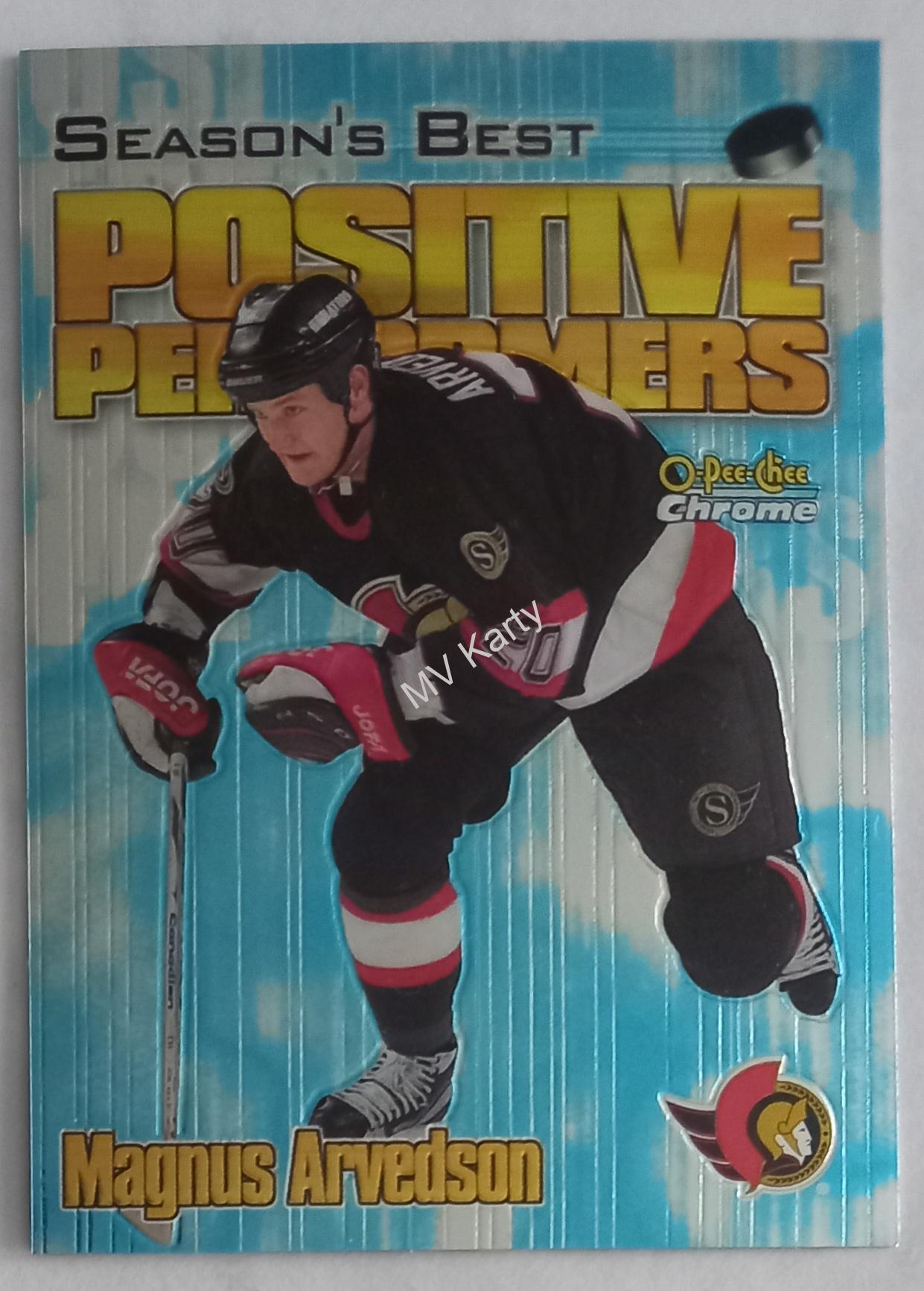 1999-00 O-Pee-Chee Chrome - Season's Best Positive Performers #PP4 Magnus Arvedson