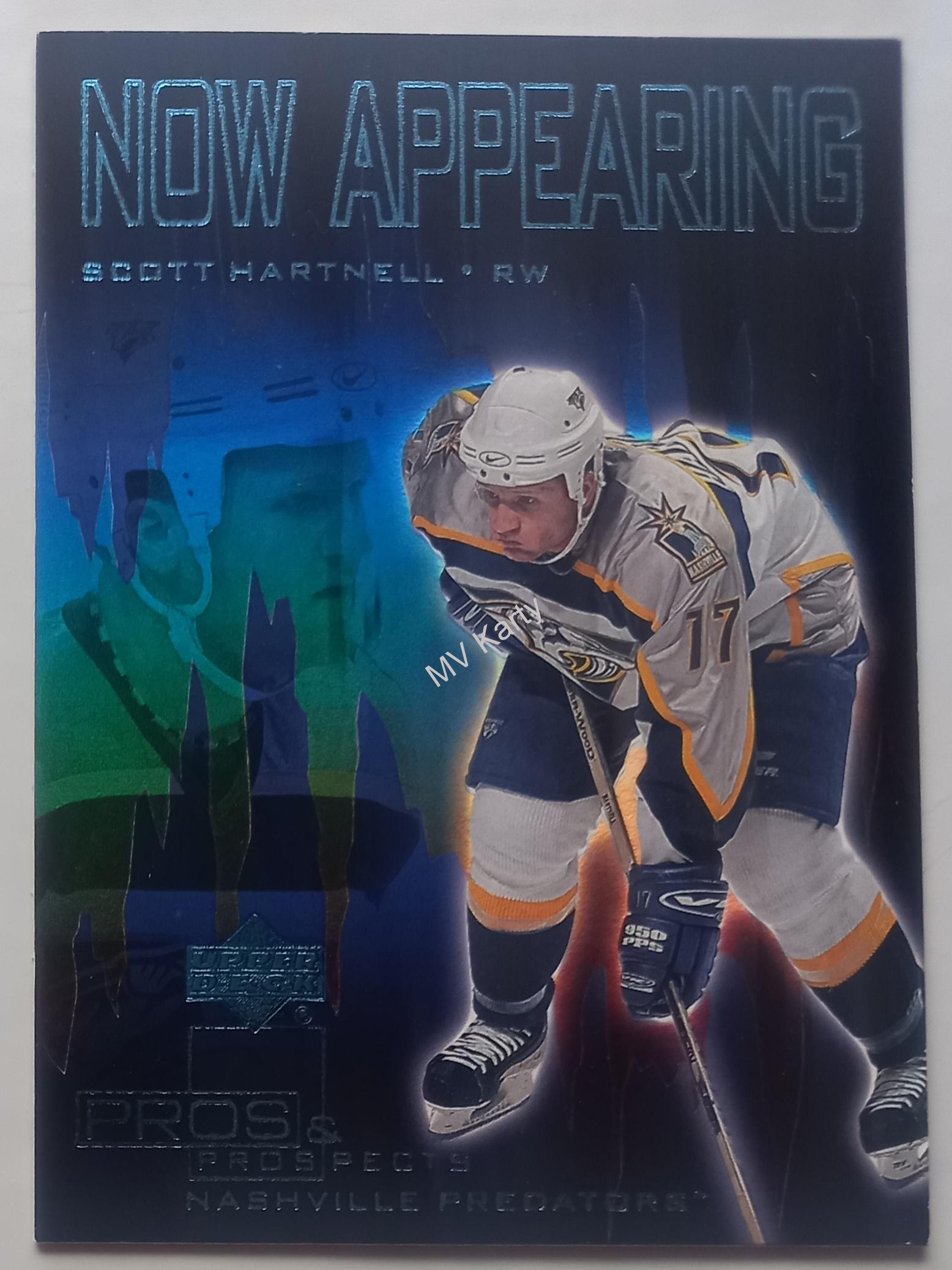 2000-01 Upper Deck Pros & Prospects - Now Appearing #NA3 Scott Hartnell