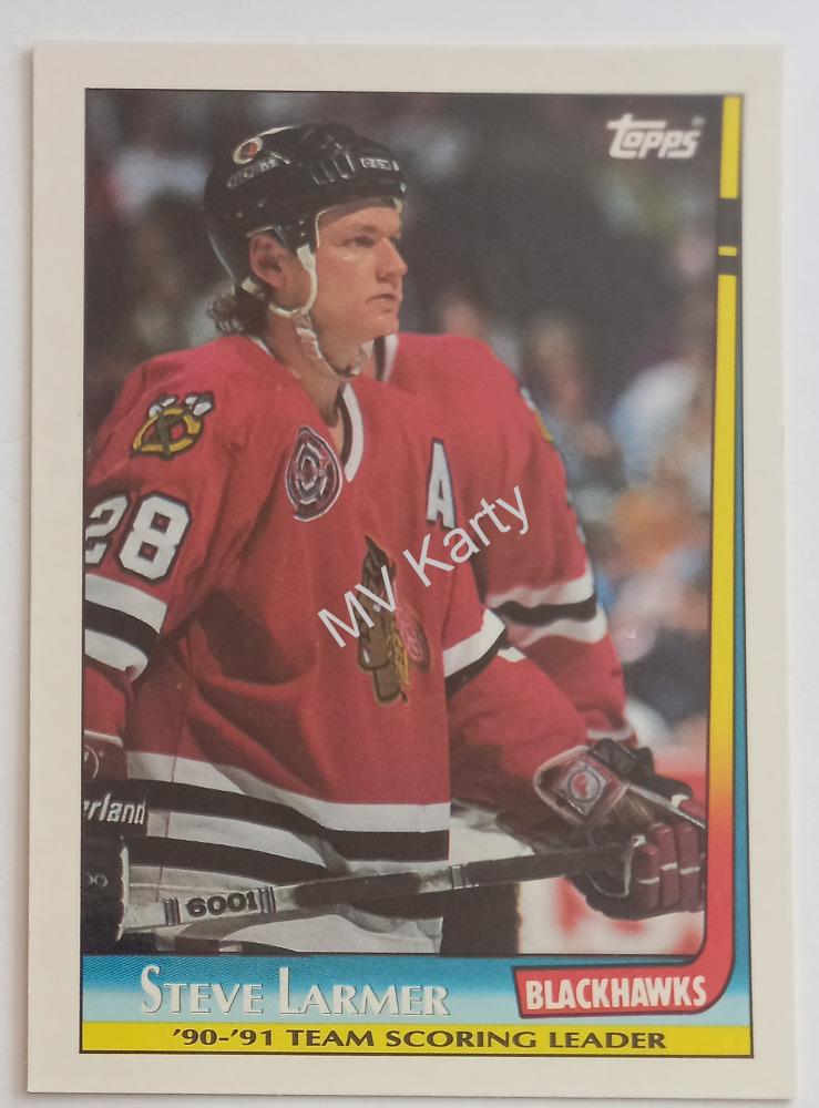 1991-92 Topps - Team Scoring Leaders #21 Steve Larmer