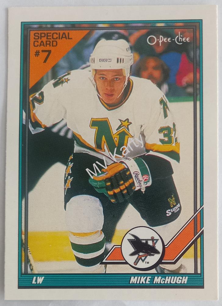 1991-92 O-Pee-Chee - San Jose Sharks #7S Mike McHugh