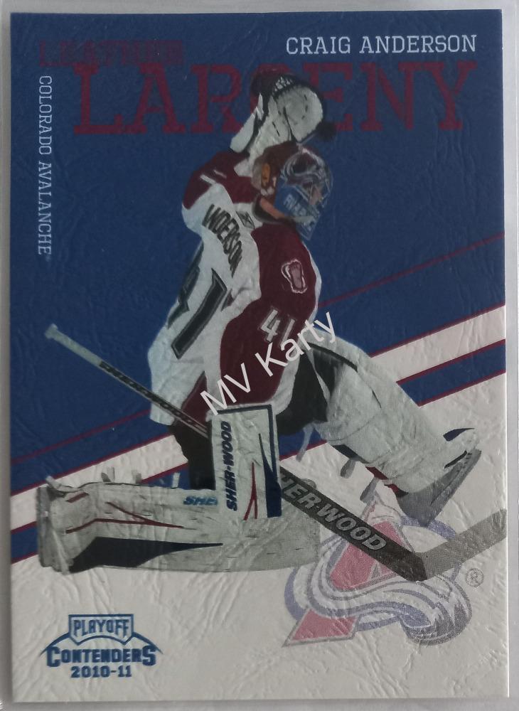 2010-11 Panini Playoff Contenders - Leather Larceny #4 Craig Anderson