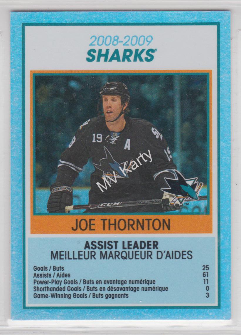 2009-10 O-Pee-Chee - Team Checklists #TC25 - Joe Thornton