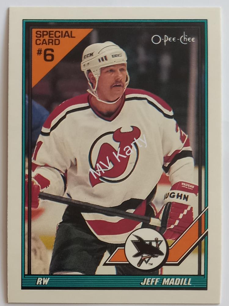 1991-92 O-Pee-Chee - San Jose Sharks #6S Jeff Madill