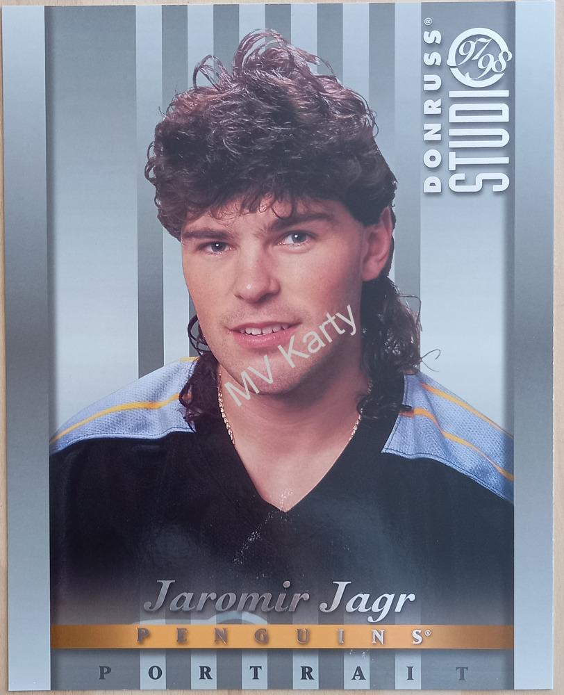 1997-98 Donruss Studio - 8 x 10 #5 Jaromir Jagr Popis!!