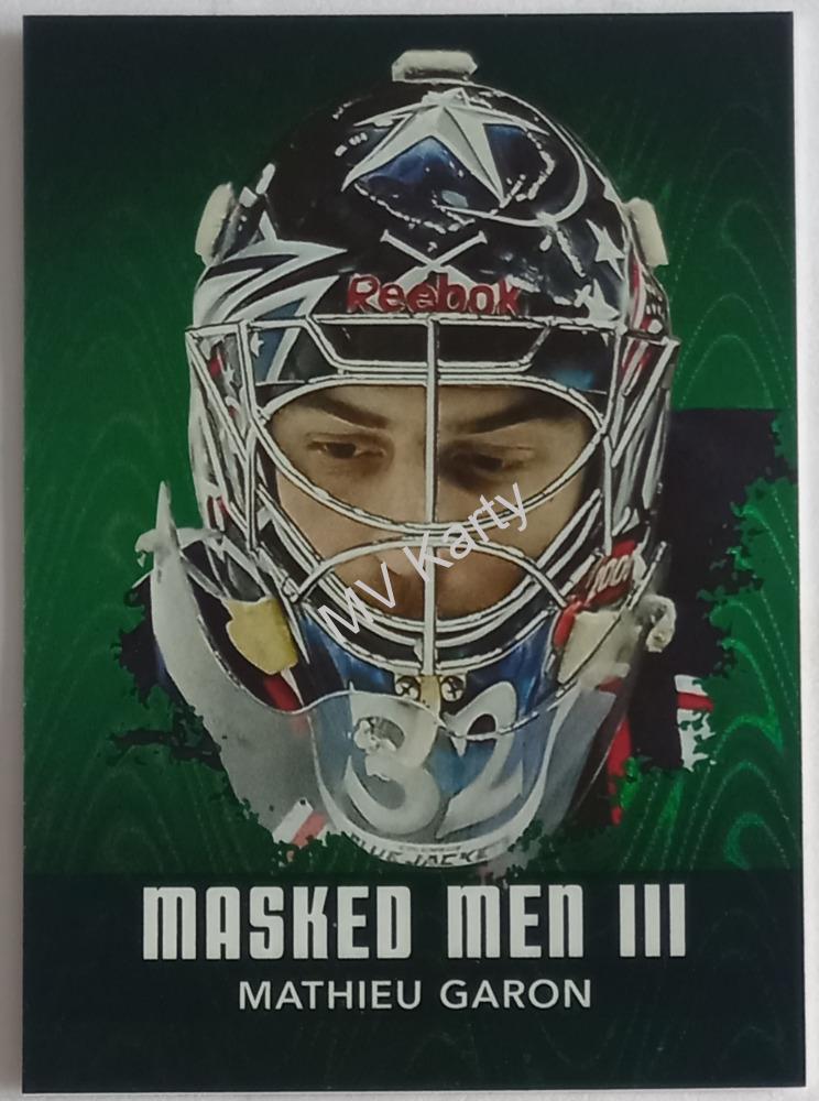 2010-11 In the Game Between the Pipes - Masked Men III - Emerald #MM-34 Mathieu Garon #/340