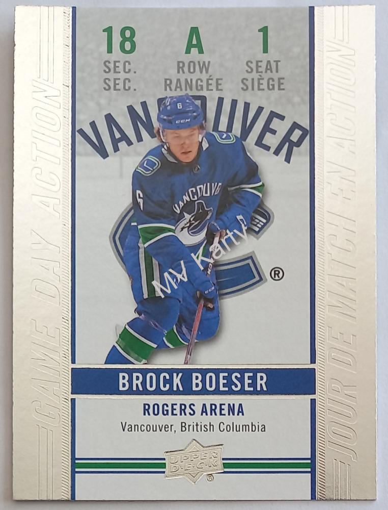 2018-19 Upper Deck Tim Hortons Collector's Series - Game Day Action #GDA-1 Brock Boeser