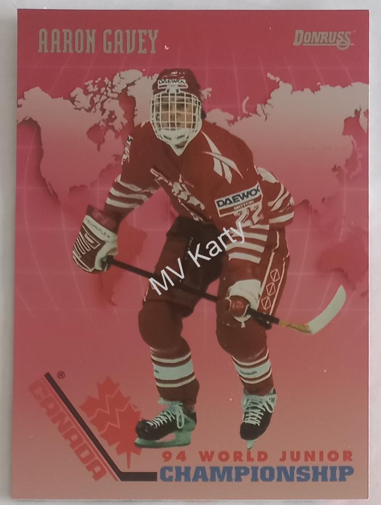 1993-94 Donruss - Canada World Junior Championship #CAN 12 Aaron Gavey