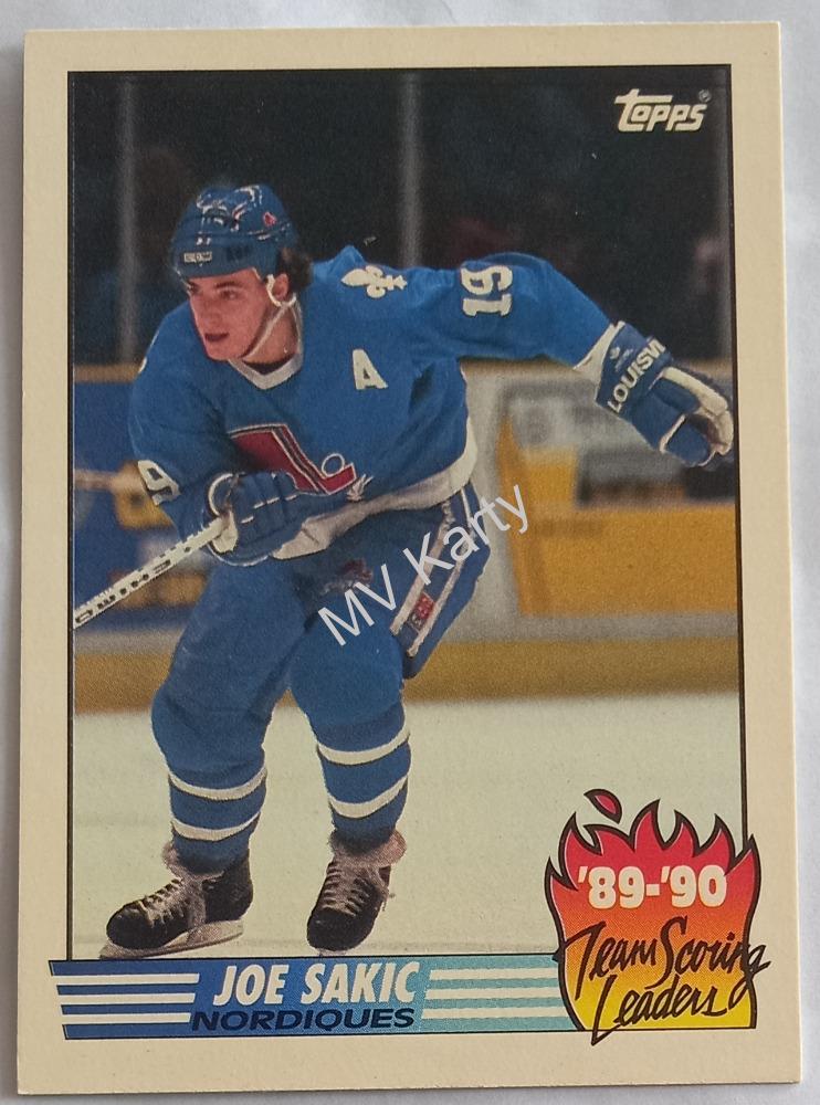 1990-91 Topps - Team Scoring Leaders #14 Joe Sakic