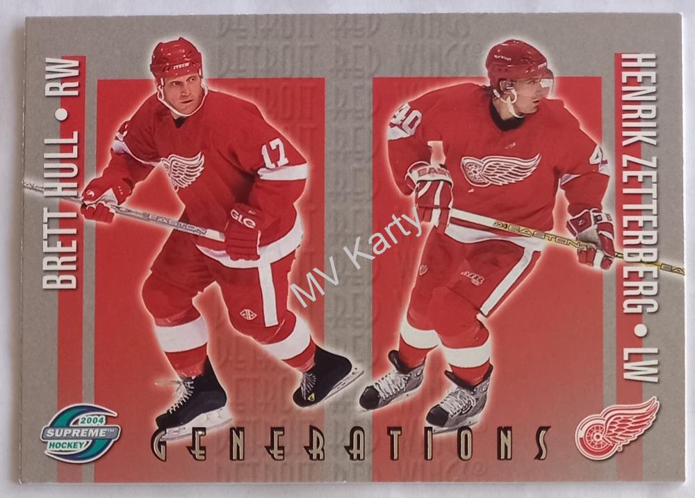 2003-04 Pacific Supreme - Generations #5 Brett Hull, Henrik Zetterberg