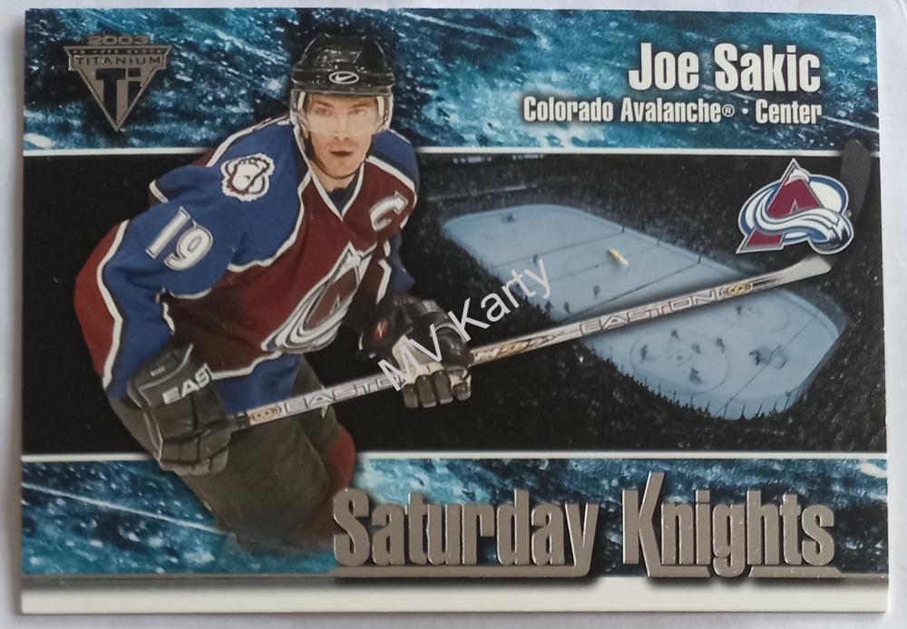 2002-03 Pacific Private Stock Titanium - Saturday Knights #3 Joe Sakic