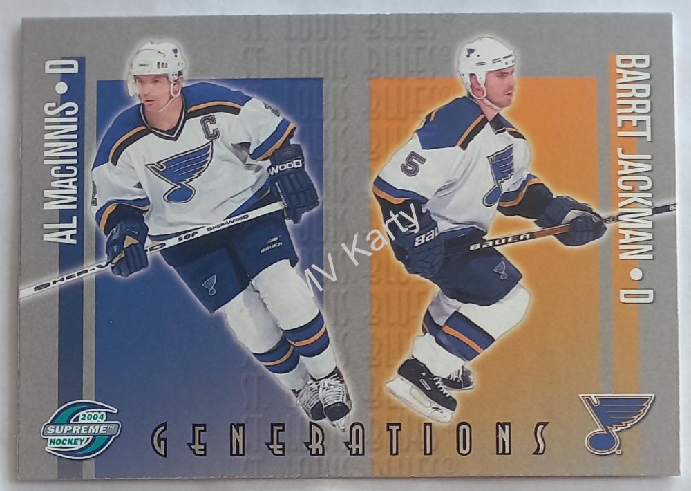 2003-04 Pacific Supreme - Generations #9 Al MacInnis, Barret Jackman