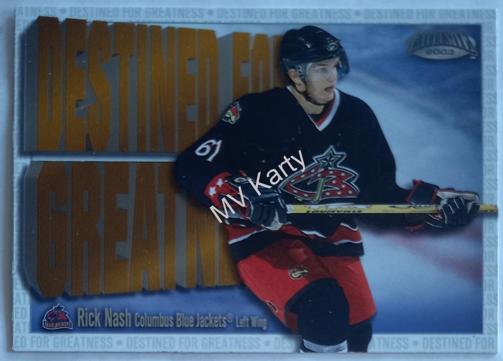 2002-03 Pacific Exclusive - Destined for Greatness #5 Rick Nash