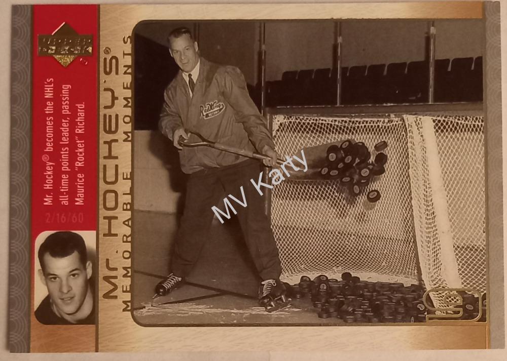 2003-04 Upper Deck - Mr. Hockey's Memorable Moments #GH10 Gordie Howe