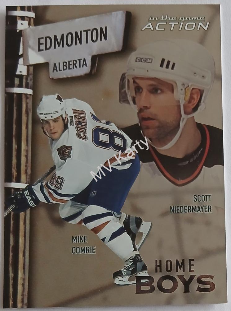 2003-04 In the Game Action - Home Boys #HB-4 Mike Comrie, Scott Niedermayer