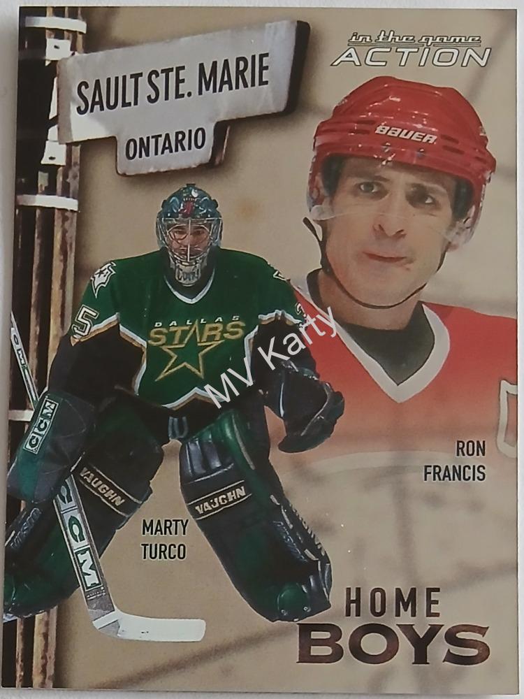 2003-04 In the Game Action - Home Boys #HB-2 Marty Turco, Ron Francis