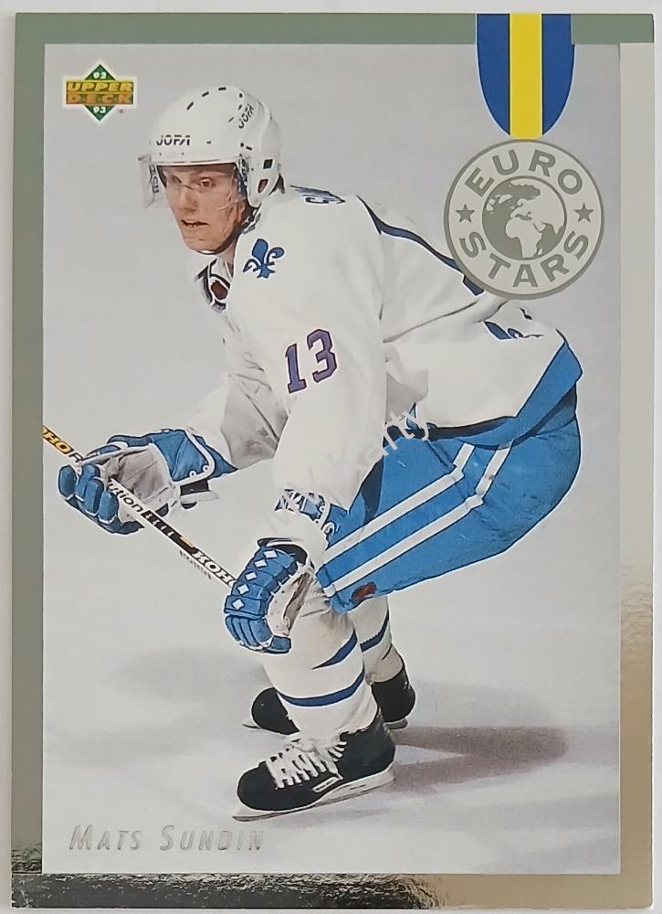 1992-93 Upper Deck - Euro Stars #E18 Mats Sundin