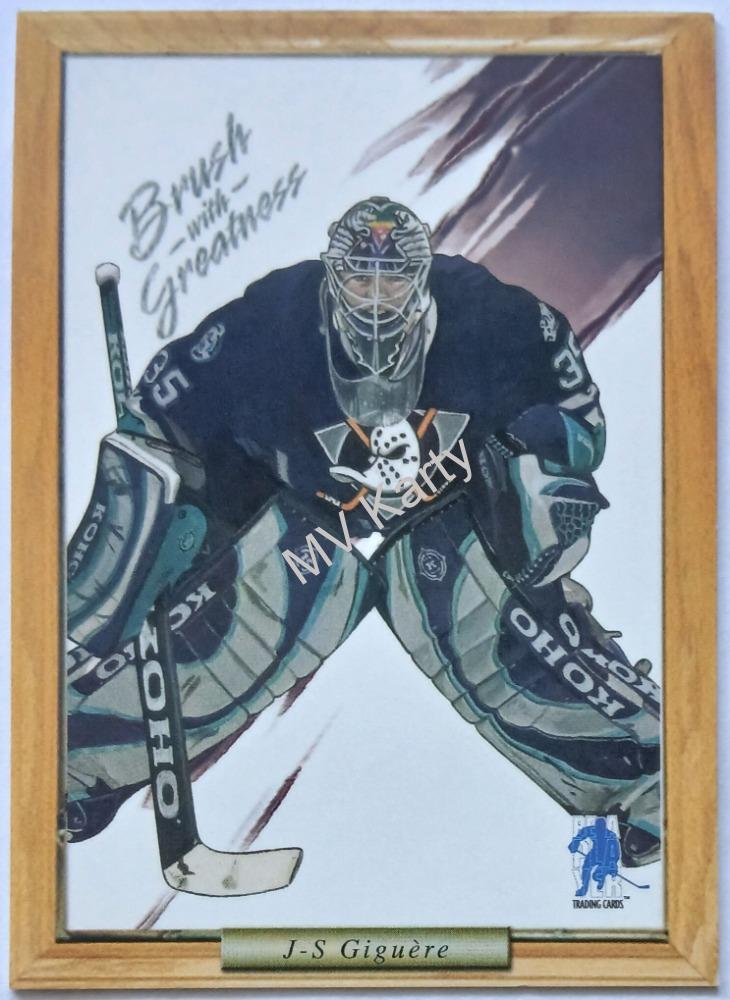 2003-04 In the Game Be A Player Memorabilia - Brush with Greatness - Draw #_JSGI J.S. Giguere
