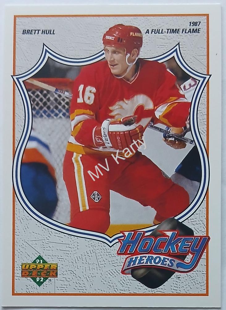 1991-92 Upper Deck - Hockey Heroes Brett Hull #5 Brett Hull