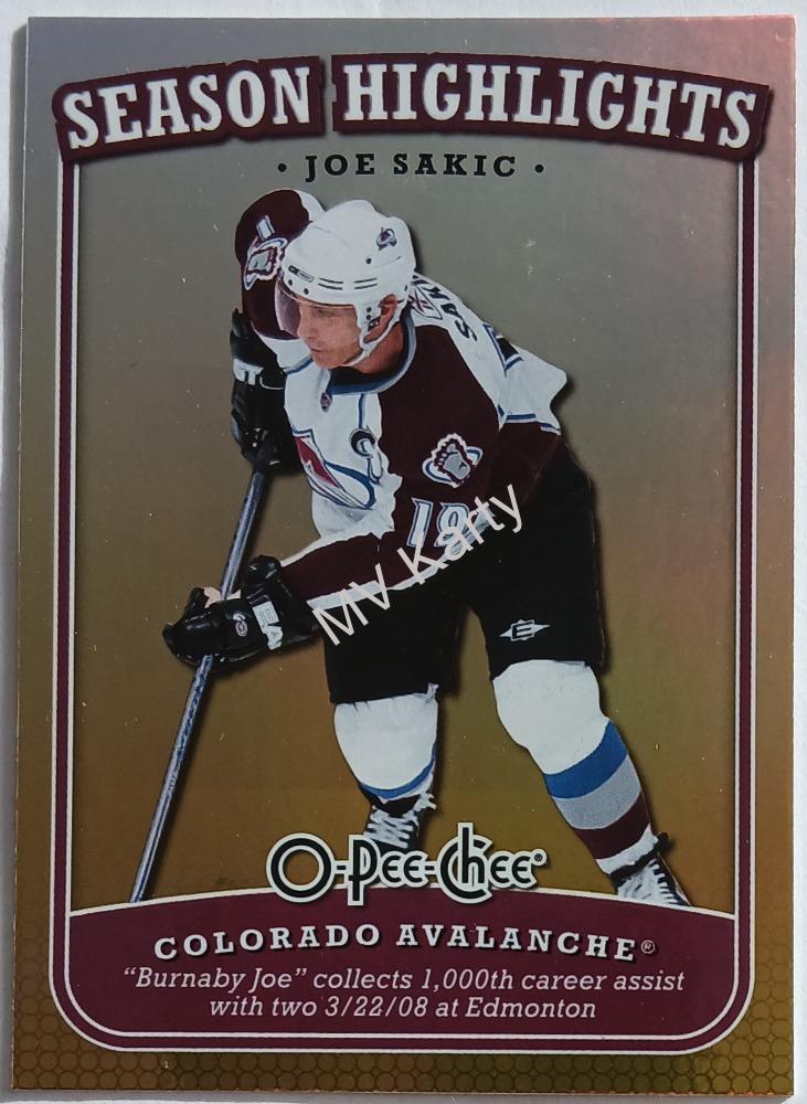 2008-09 O-Pee-Chee - Season Highlights #SH-9 Joe Sakic
