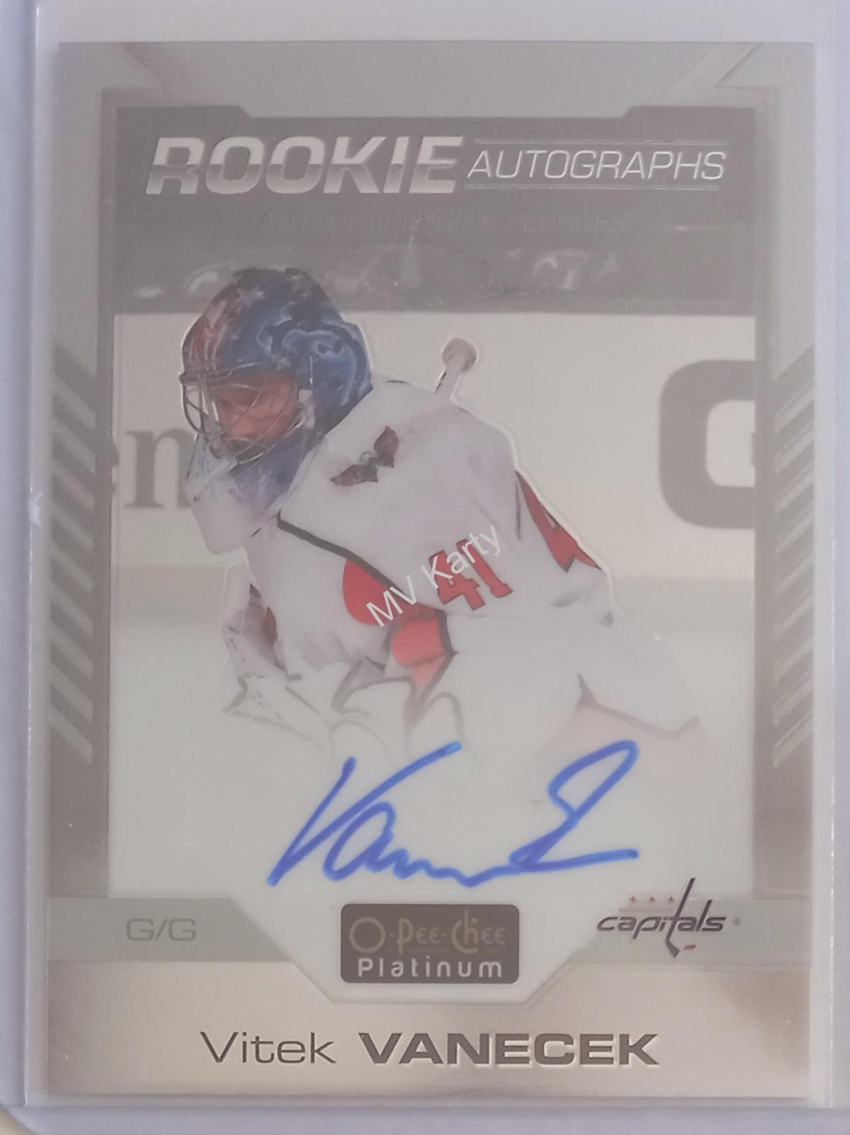 2020-21 O-Pee-Chee Platinum - Rookie Autographs -#R-VV Vitek Vanecek