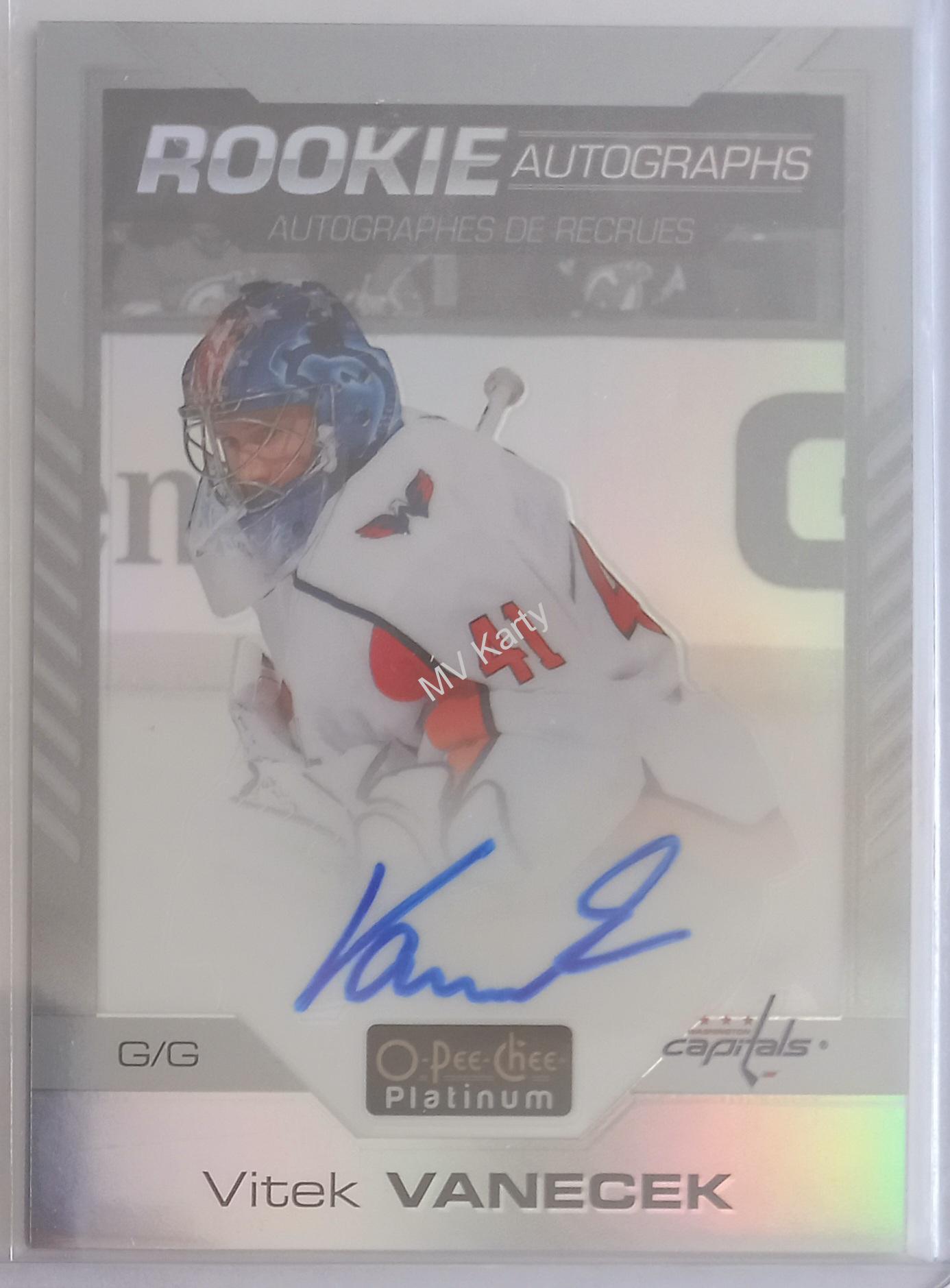 2020-21 O-Pee-Chee Platinum - Rookie Autographs - Rainbow #R-VV Vitek Vanecek