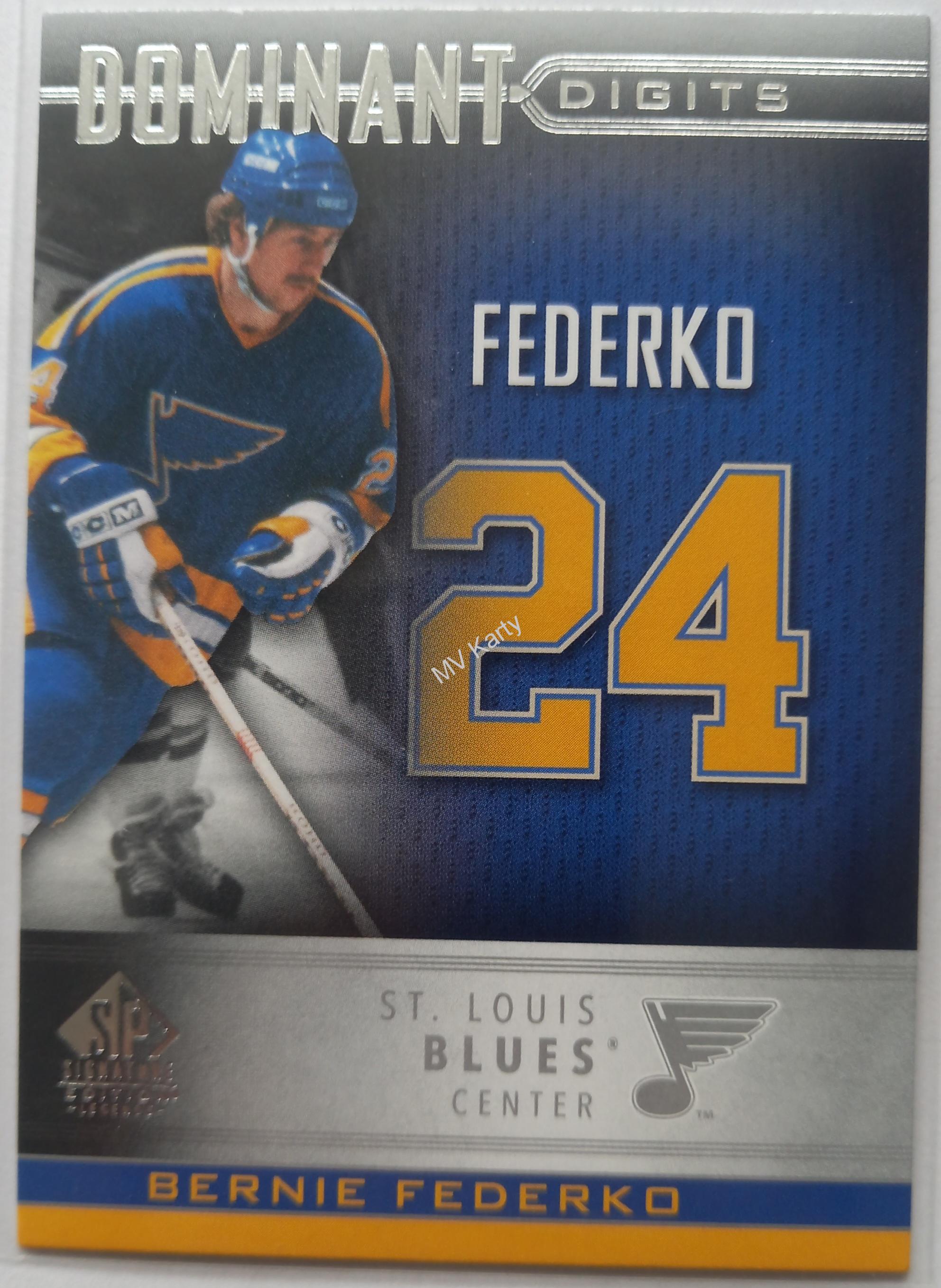 2020-21 Upper Deck SP Signature Edition Legends - Dominant Digits #DD-27 Bernie Federko