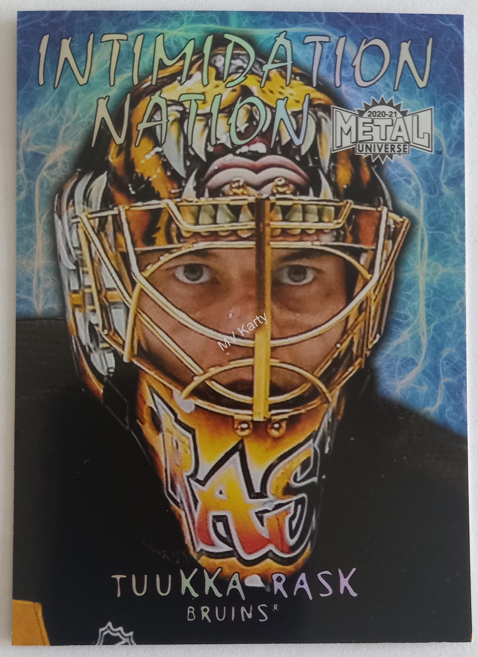 2020-21 Skybox Metal Universe - Intimidation Nation #IN-17 Tuukka Rask