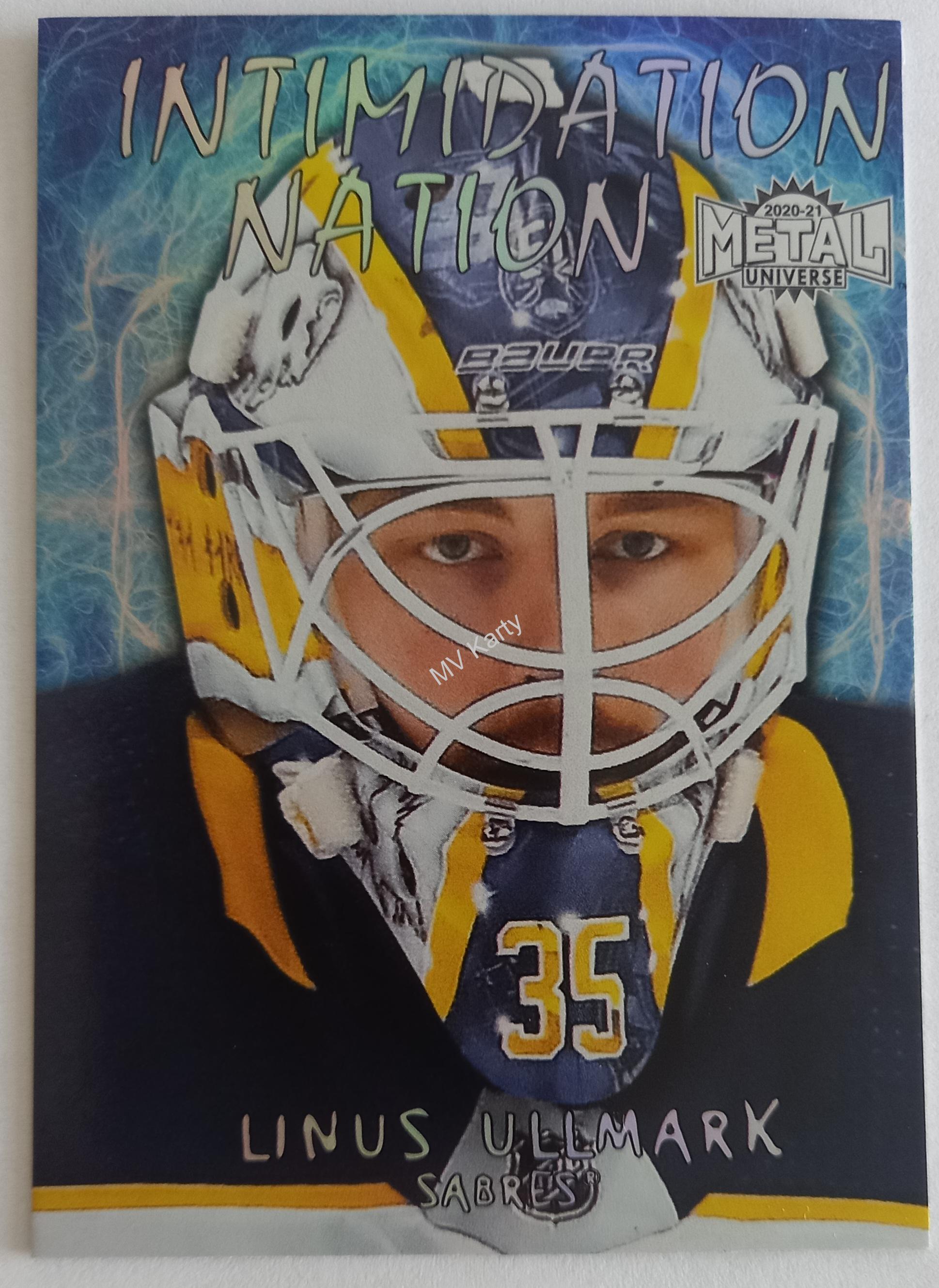 2020-21 Skybox Metal Universe - Intimidation Nation #IN-19 Linus Ullmark