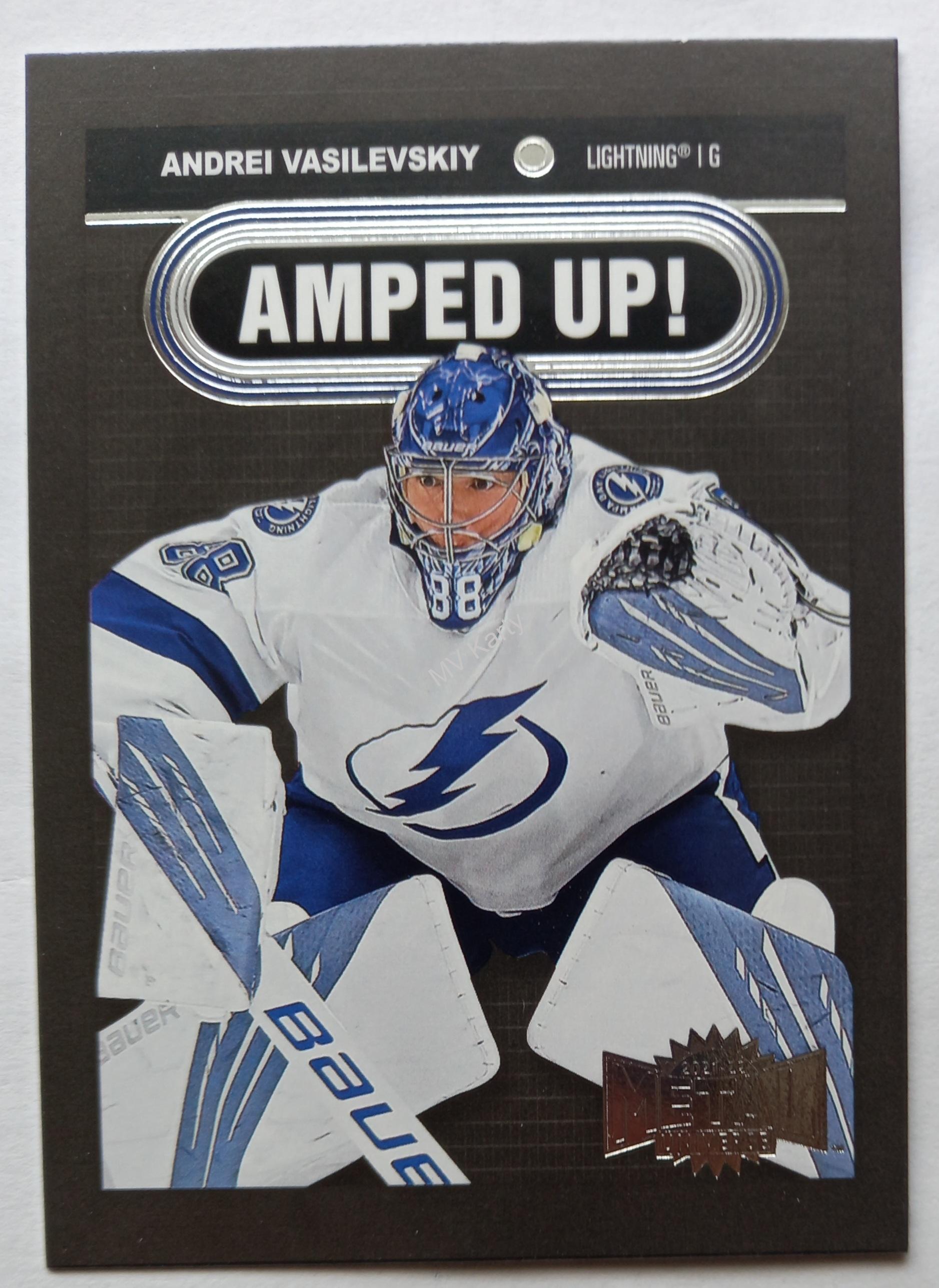 2021-22 Skybox Metal Universe - Amped Up #AU-28 Andrei Vasilevskiy