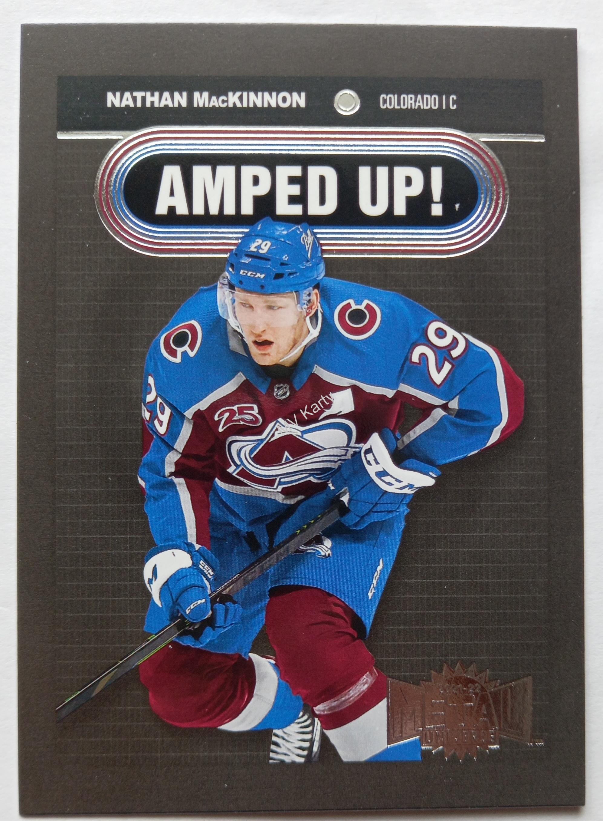 2021-22 Skybox Metal Universe - Amped Up #AU-10 Nathan MacKinnon