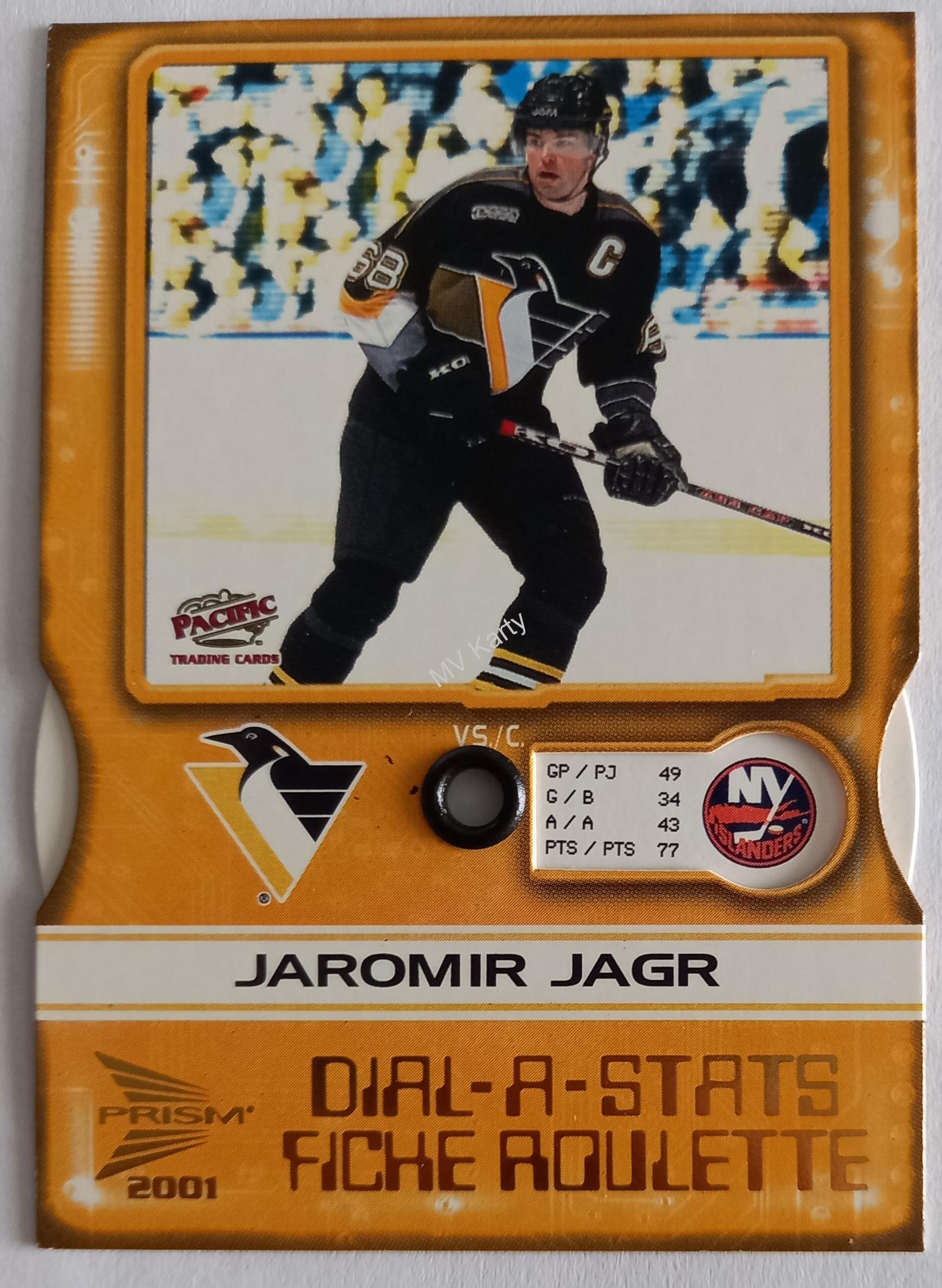 2000-01 Pacific Prism McDonald's - Dial-A-Stats #5 Jaromir Jagr