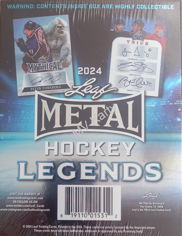 2025 Leaf Metal Hockey Legends Hobby box