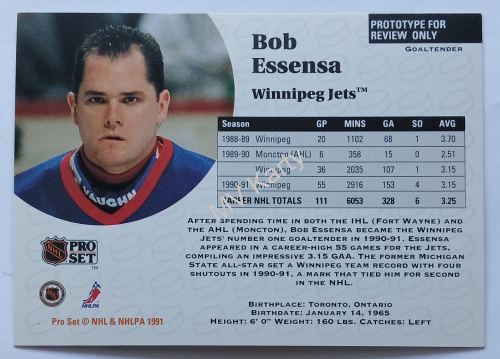 1991-92 Pro Set - Prototypes #_BOES Bob Essensa
