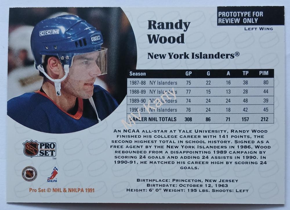1991-92 Pro Set - Prototypes #_RAWO Randy Wood
