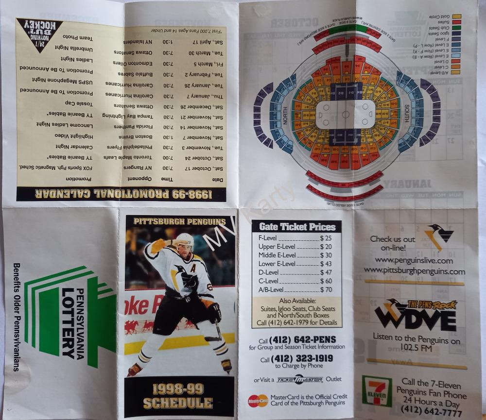 1998-99 Pittsburgh Penguins schedule (Rozpis zápasů sezóny)