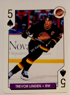 1996-97 Bicycle NHL Hockey Aces Playing Cards - Box Set [Base] #5S Trevor Linden