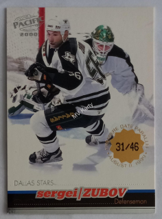 1999-00 Pacific - [Base] - Premiere Date #132 Sergei Zubov #/46