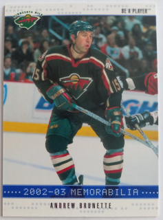 2002-03 In the Game Be A Player Memorabilia - [Base] - Sapphire #31 Andrew Brunette #/100