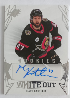 2022-23 SPx - White Out Rookie Autos  #WOR-MK - Mark Kastelic