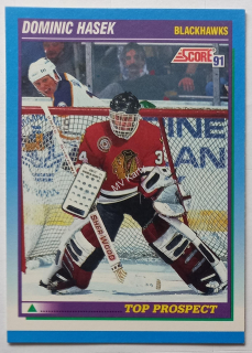 1991-92 Score - [Base] - Canadian English #346  Top Prospect - Dominik Hasek