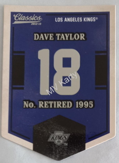 2012-13 Panini Classics Signatures - Banner Numbers #EN38 Dave Taylor