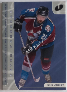 2000-01 In the Game Be A Player Signature Series - Redemption He Shoots-He Scores Points #_PEFO.1 Peter Forsberg (1 Point)