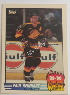 1990-91 Topps - Team Scoring Leaders #5 Paul Reinhart