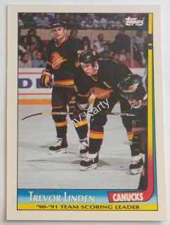 1991-92 Topps - Team Scoring Leaders #17 Trevor Linden