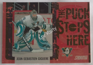 2002-03 Topps Stadium Club - The Puck Stops Here #PSH15 Jean-Sebastien Giguere