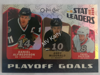 2007-08 O-Pee-Chee - Stat Leaders #SL13 Pavel Datsyuk, Daniel Alfredsson, Andy McDonald