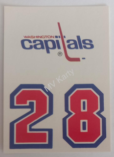 1989-90 Topps - Sticker Inserts #30.2 Washington Capitals (Uniform Number Below Logo)