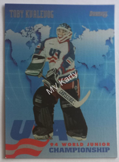 1993-94 Donruss - USA World Junior Championship #USA 11 Toby Kvalevog