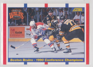 1990-91 Score - [Base] - Bilingual #368 - Boston Bruins Team