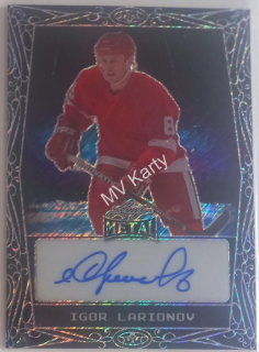 2024 Leaf Metal Hockey Legends - Base Autographs Crystal Black  #BA-IL1 - Igor Larionov 1/2